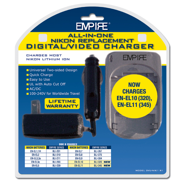 Nikon Universal LithiumIon Camera Battery Charger DVUNIK1 R1